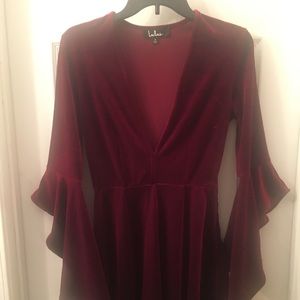 Burgundy Velvet Dress